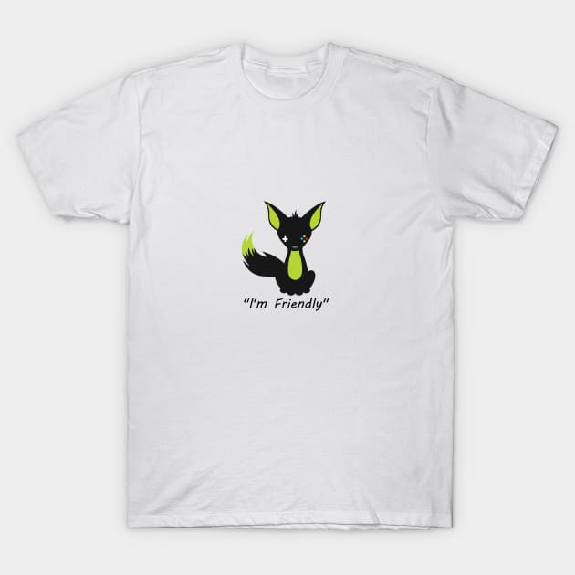 I'm Friendly (Classic Black Fox) T-Shirt by GGSammy